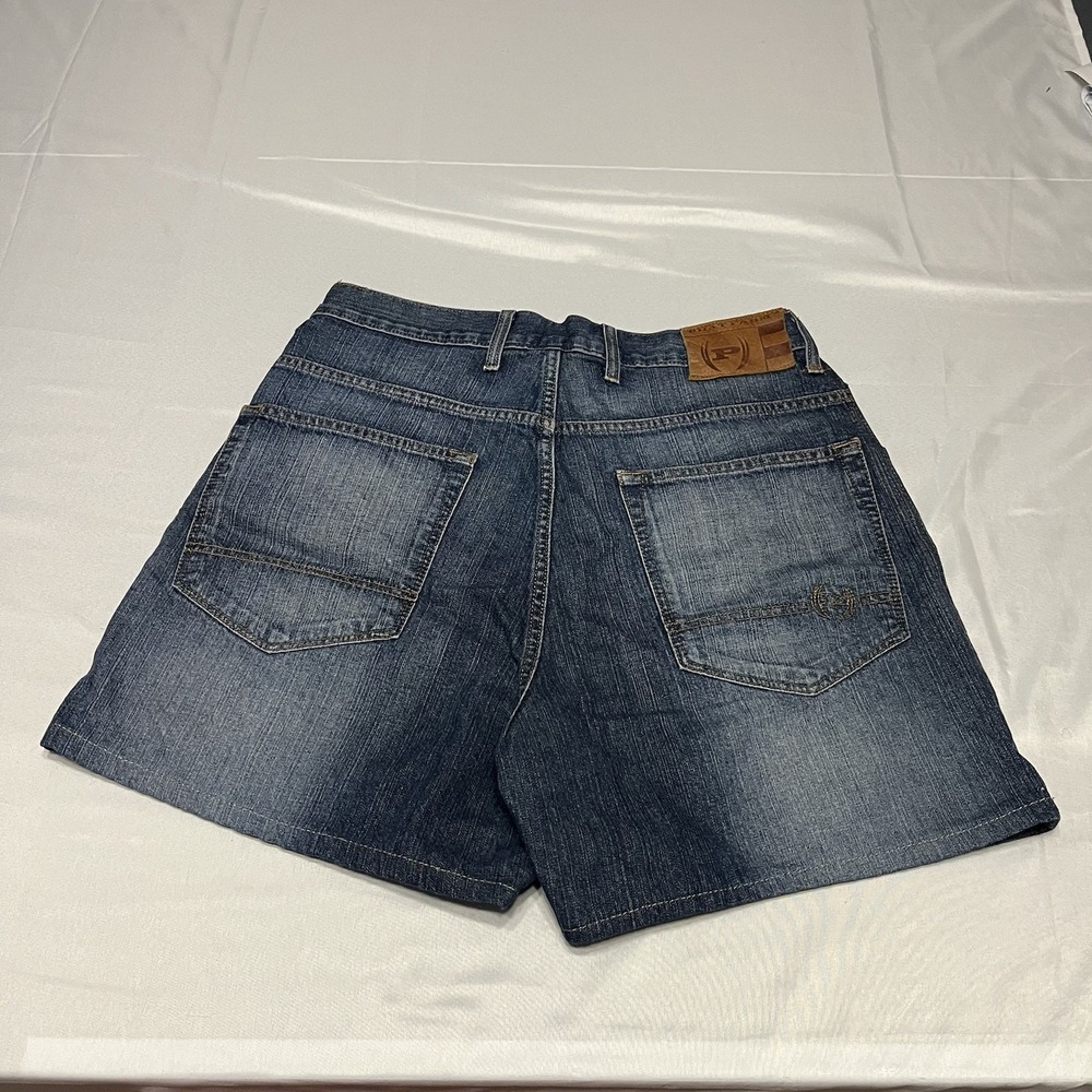 Phat Farm Jean Shorts Size 32 Blue Denim Jorts Hip Hop Skater Y2K